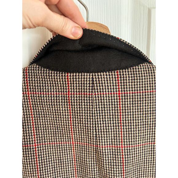 Vintage Houndstooth and Plaid Brown Men's Sport Coat Size Large | 1970's Style - Picture 10 of 10